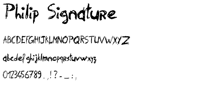 Philip_ Signature font
